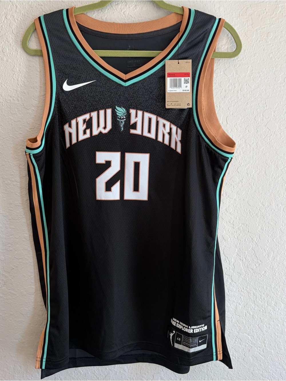 Nike New York Liberty Sabrina Ionescu Explorer Edition Jersey Size 48 Large NWT